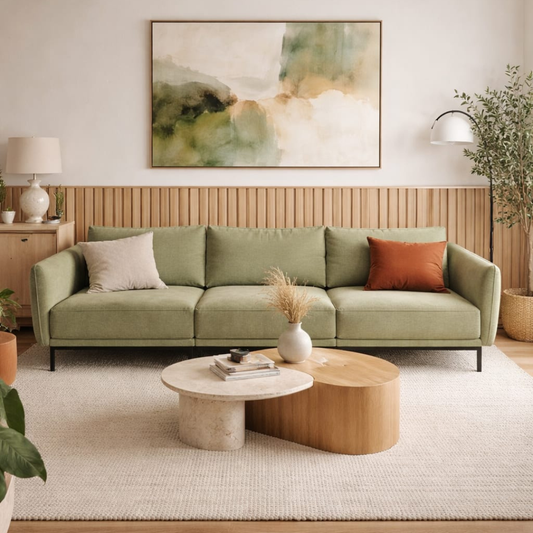 Sofá Milão 3 Lugares Sem Chaise 3,00m Verde