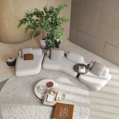 Sofá Modular Versace com Encosto Removível