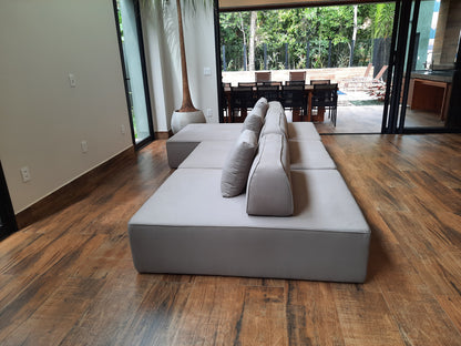 Sofá Riviera com Chaise Modular Encosto Solto