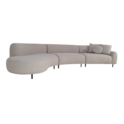 Sofá Bouchelle Curvo, Boucle Areia