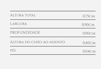 Poltrona Clover Estofada Redonda