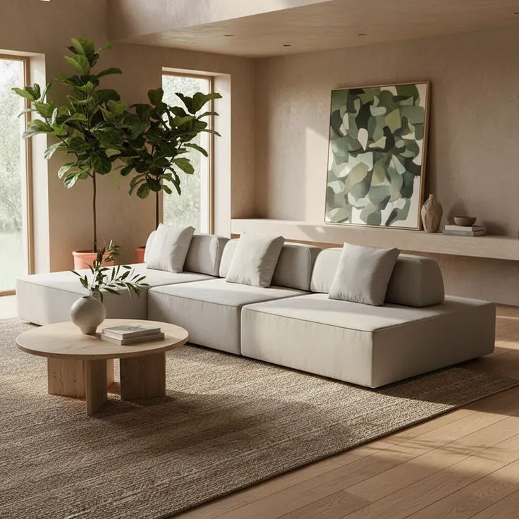 Sofá Riviera com Chaise Modular Encosto Solto
