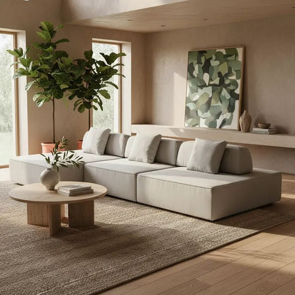 Sofá Riviera com Chaise Modular Encosto Solto