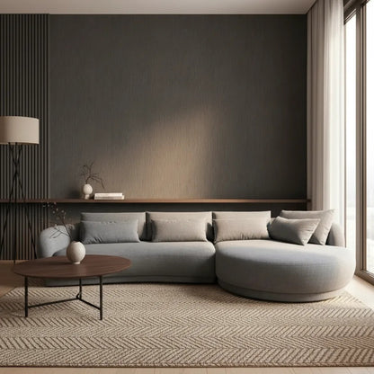 Sofá Firenze 3 Lugares com Chaise Redonda