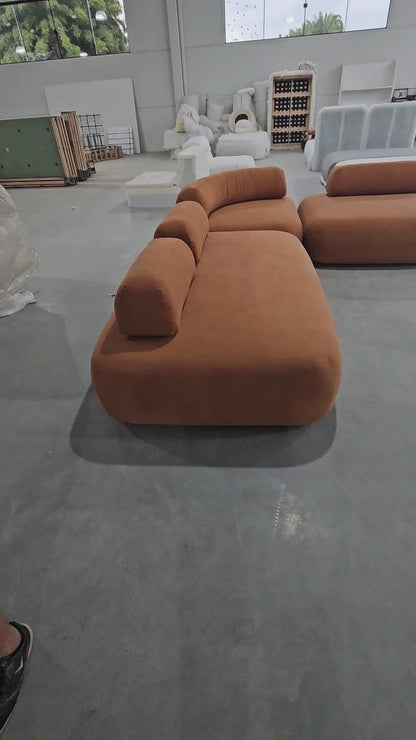 Sofá de canto Versace, com encosto móvel