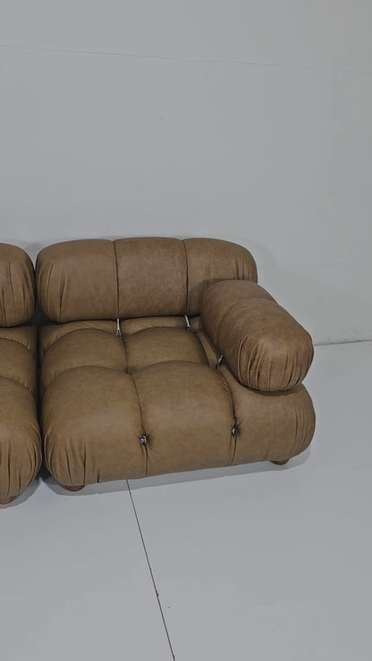 Sofá Modular Bellagio em Couro Natural